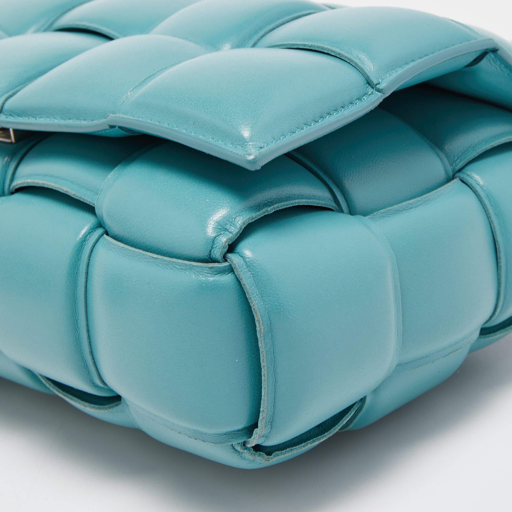 Bottega Veneta Turquoise Padded Leather Cassette Shoulder Bag 2