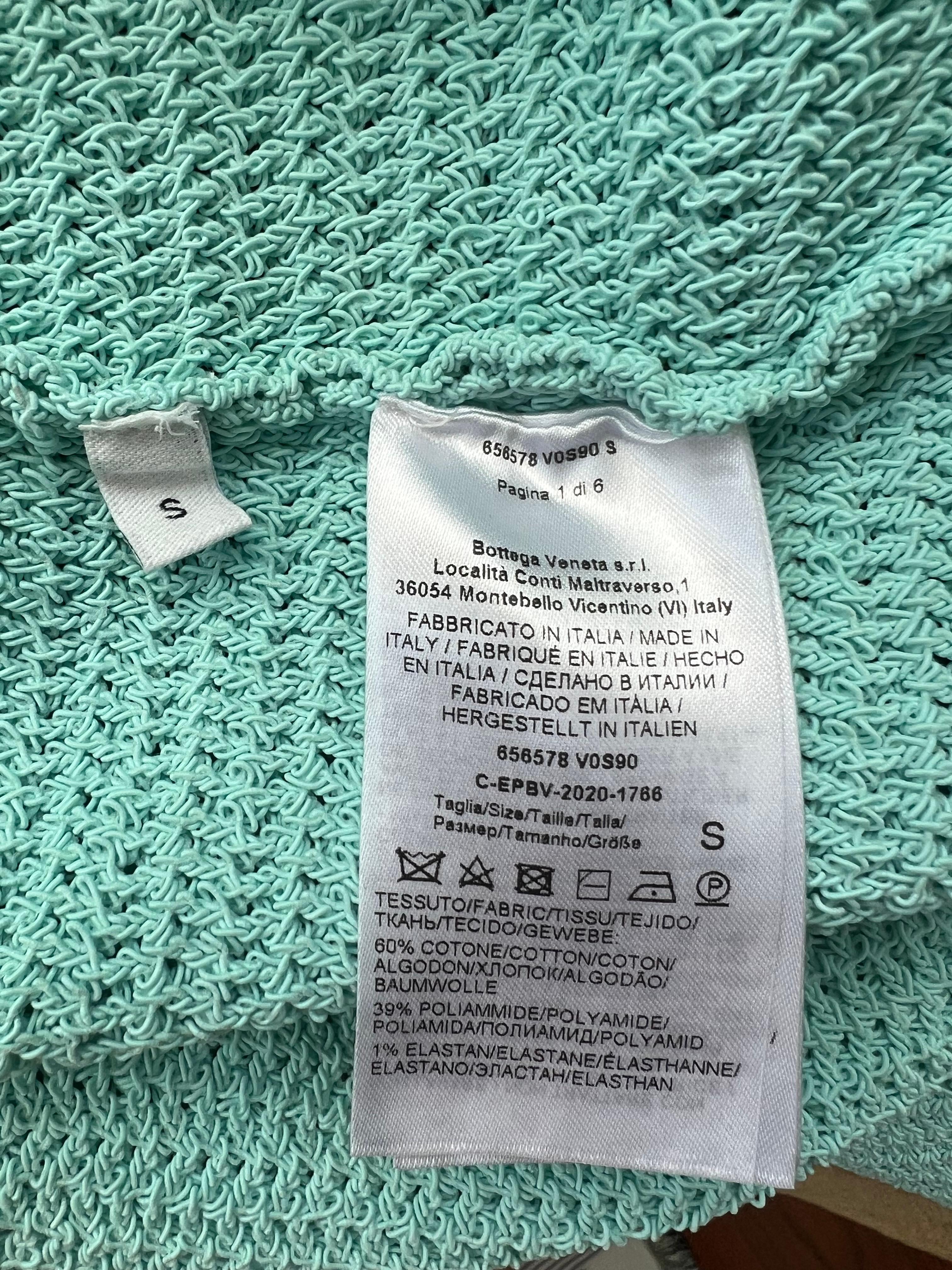 Bottega Veneta Turquoise  Racked Rib Knit Dress and Jacket size S  For Sale 1