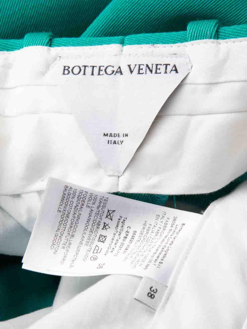 Bottega Veneta Turquoise Straight Leg Trousers Size XS For Sale 1