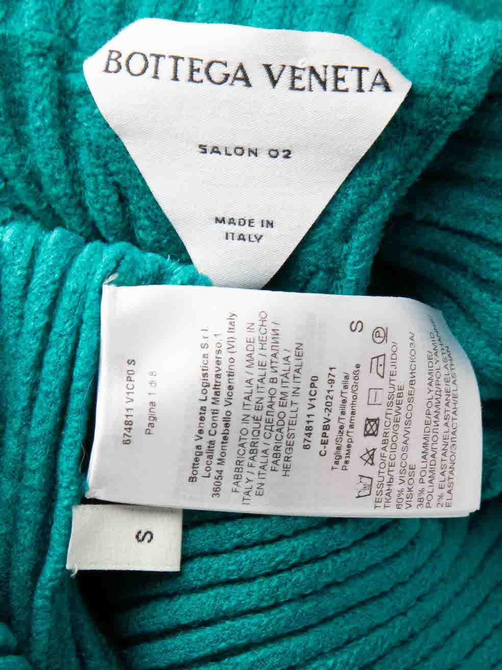 Women's Bottega Veneta Turquoise Velour Cut Out Jumper Size S For Sale