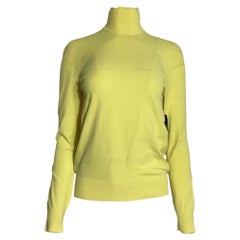 Pull à col roulé Bottega Veneta en viscose jaune
