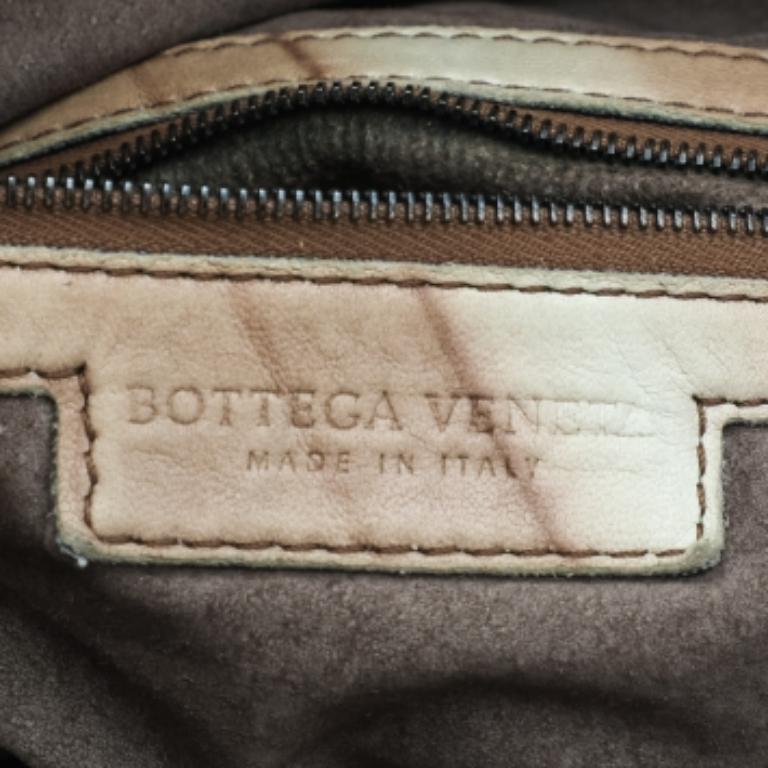 Bottega Veneta - Sacoche en cuir Intrecciato bicolore en vente 5