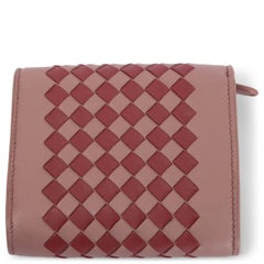 BOTTEGA VENETA two tone pink leather INTRECCIATO Wallet