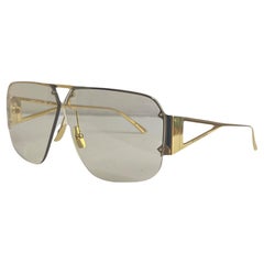 Bottega Veneta Unisex Gold Aviator-Style Sunglasses BV1065S