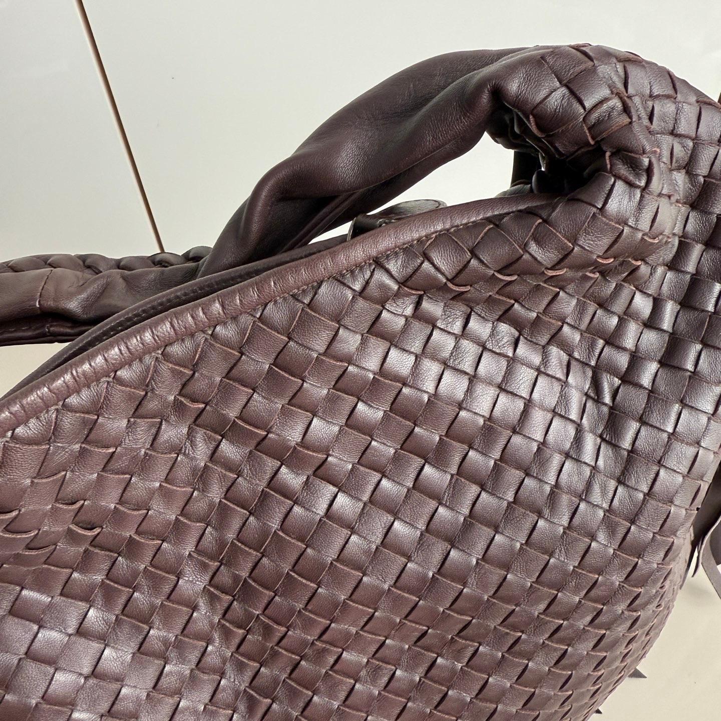 Bottega Veneta Hobo Maxi Fringué Chocolat Noir Brown 51cm Lambskin en vente 8