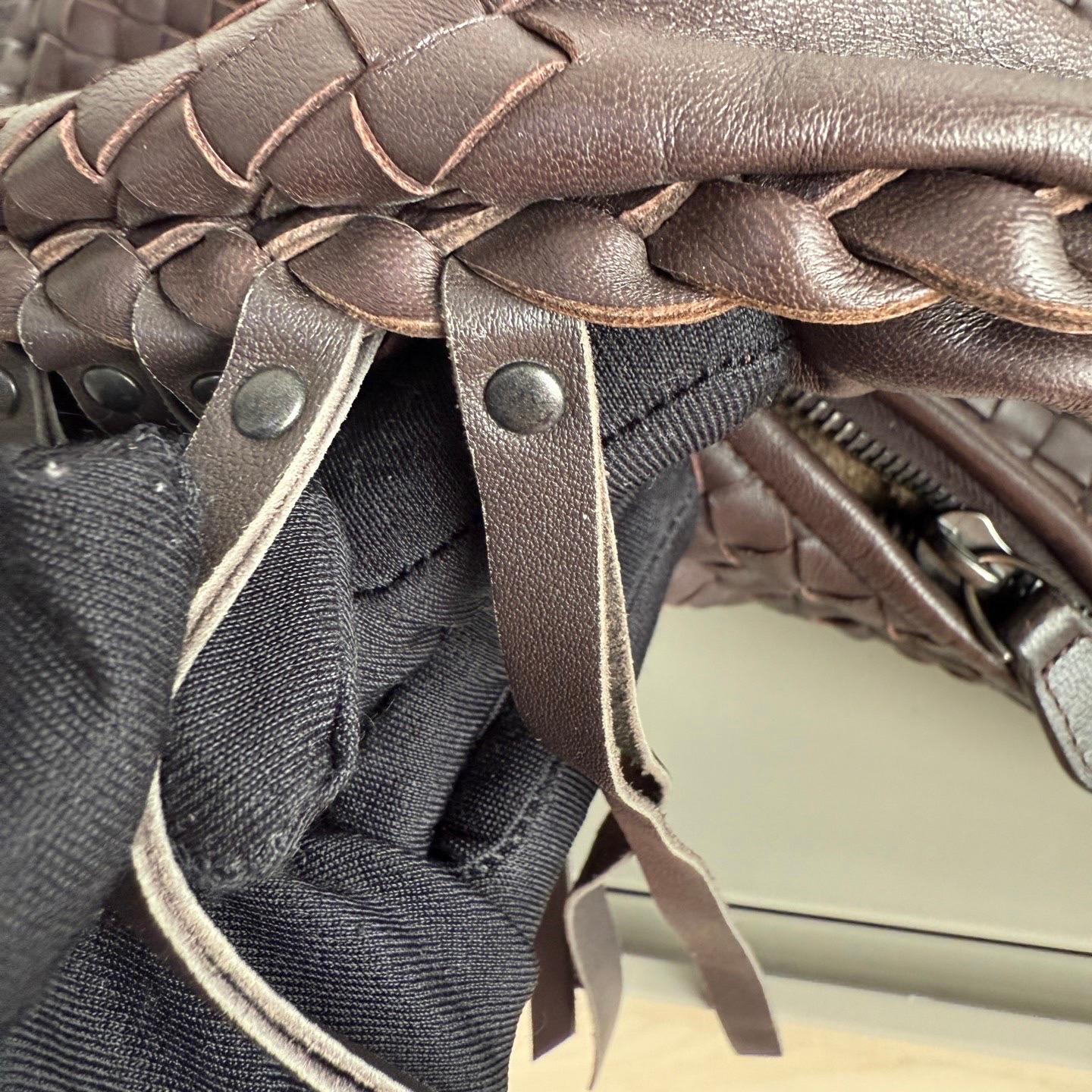 Bottega Veneta Hobo Maxi Fringué Chocolat Noir Brown 51cm Lambskin en vente 4