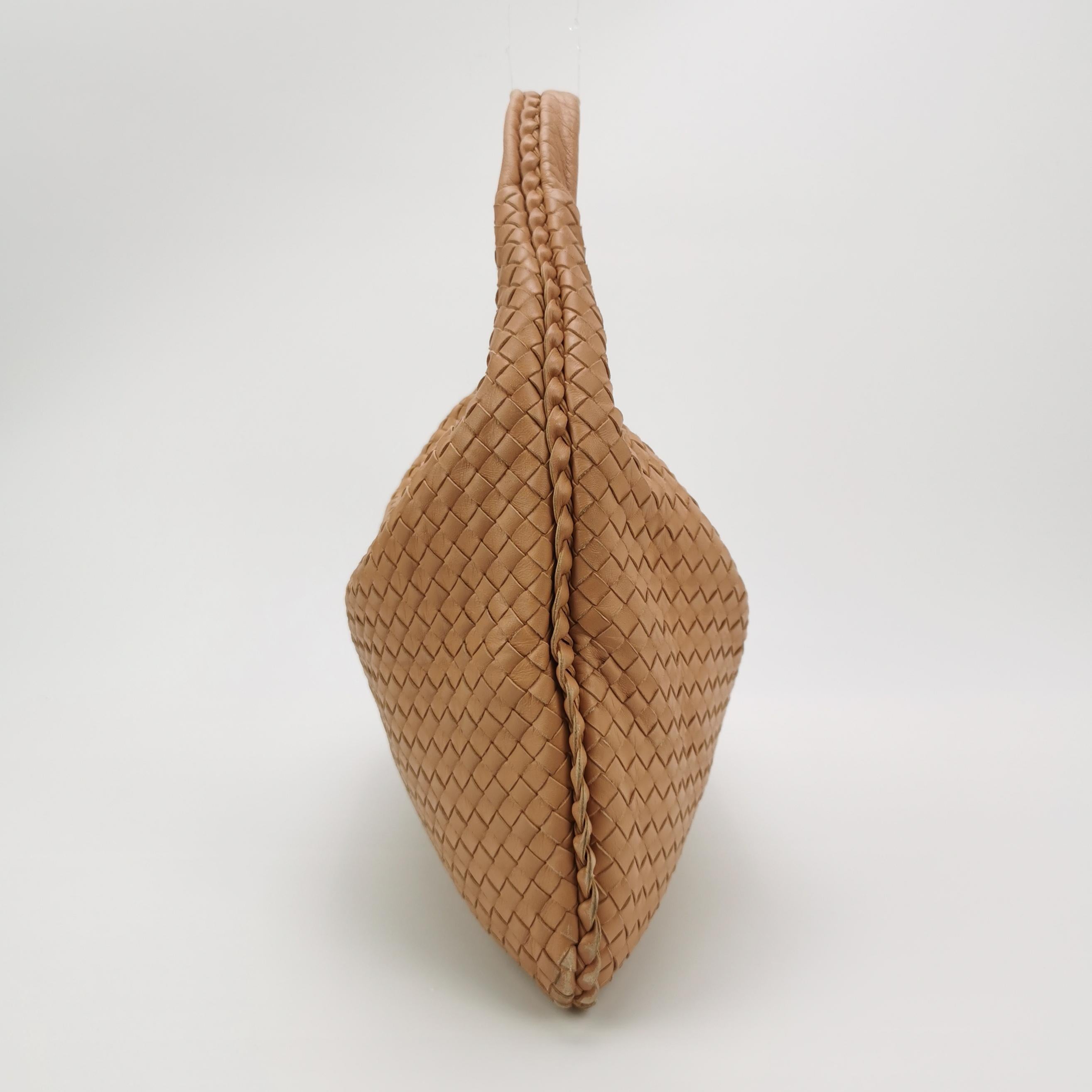 Marron Bottega Veneta Hobo Beige Almond Brown 47cm en vente