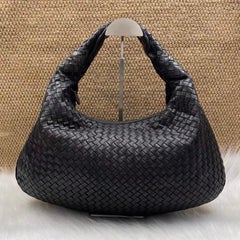 Bottega Veneta Veneta Hobo Black Leather Bag Large 48cm
