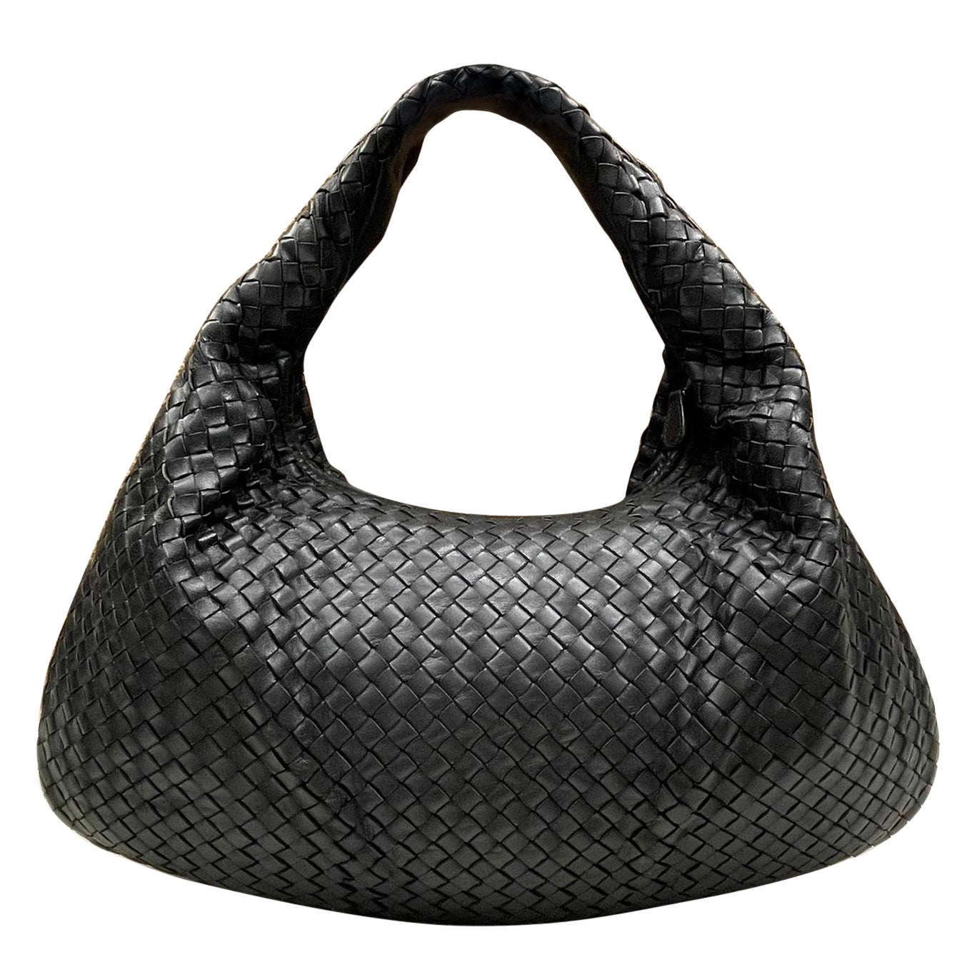 Bottega Veneta Hobo in pelle nera grande 48 cm