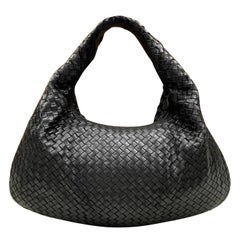 Bottega Veneta Hobo in pelle nera grande 48 cm
