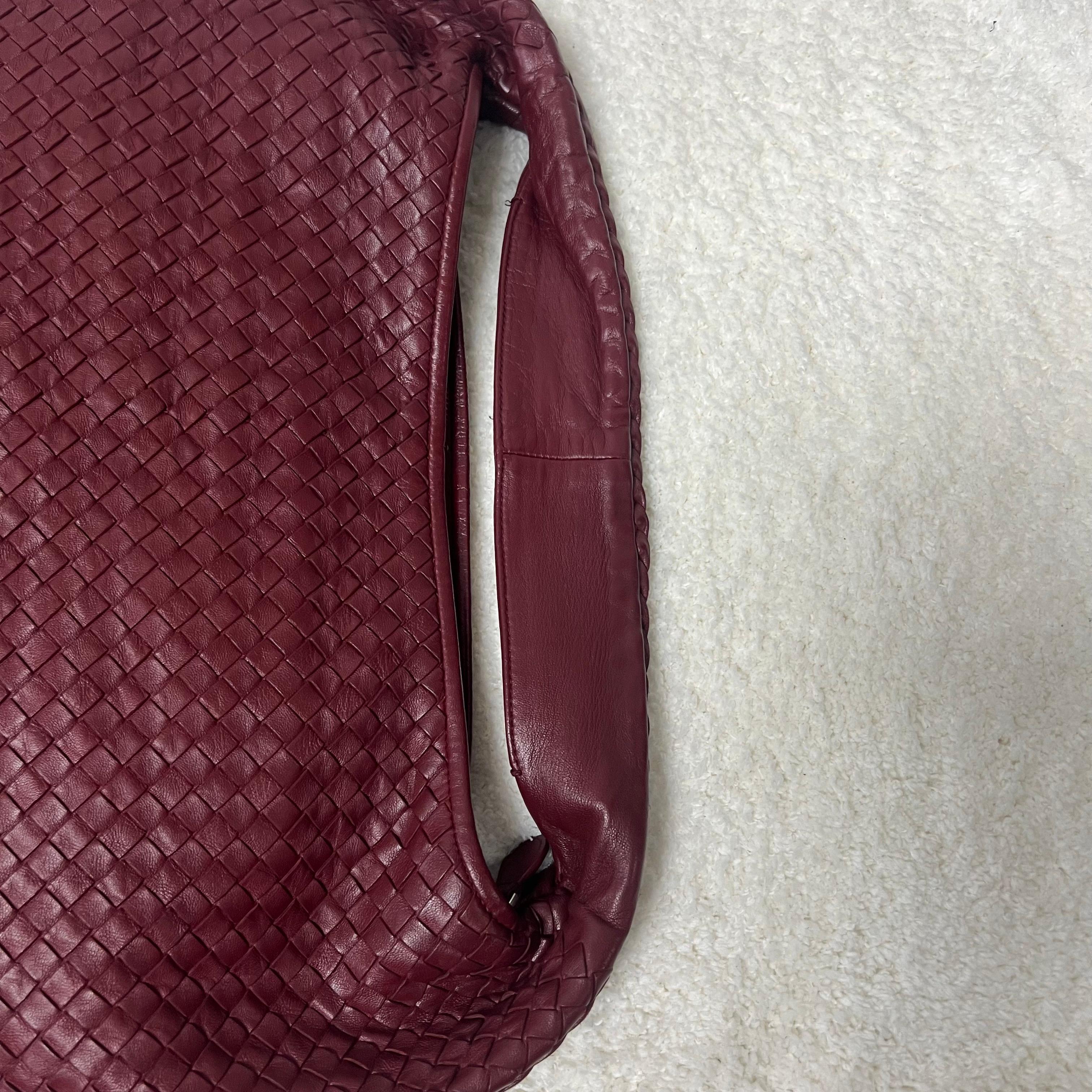 Bottega Veneta Sac à main en cuir bourgogne Maxi 50cm en vente 5