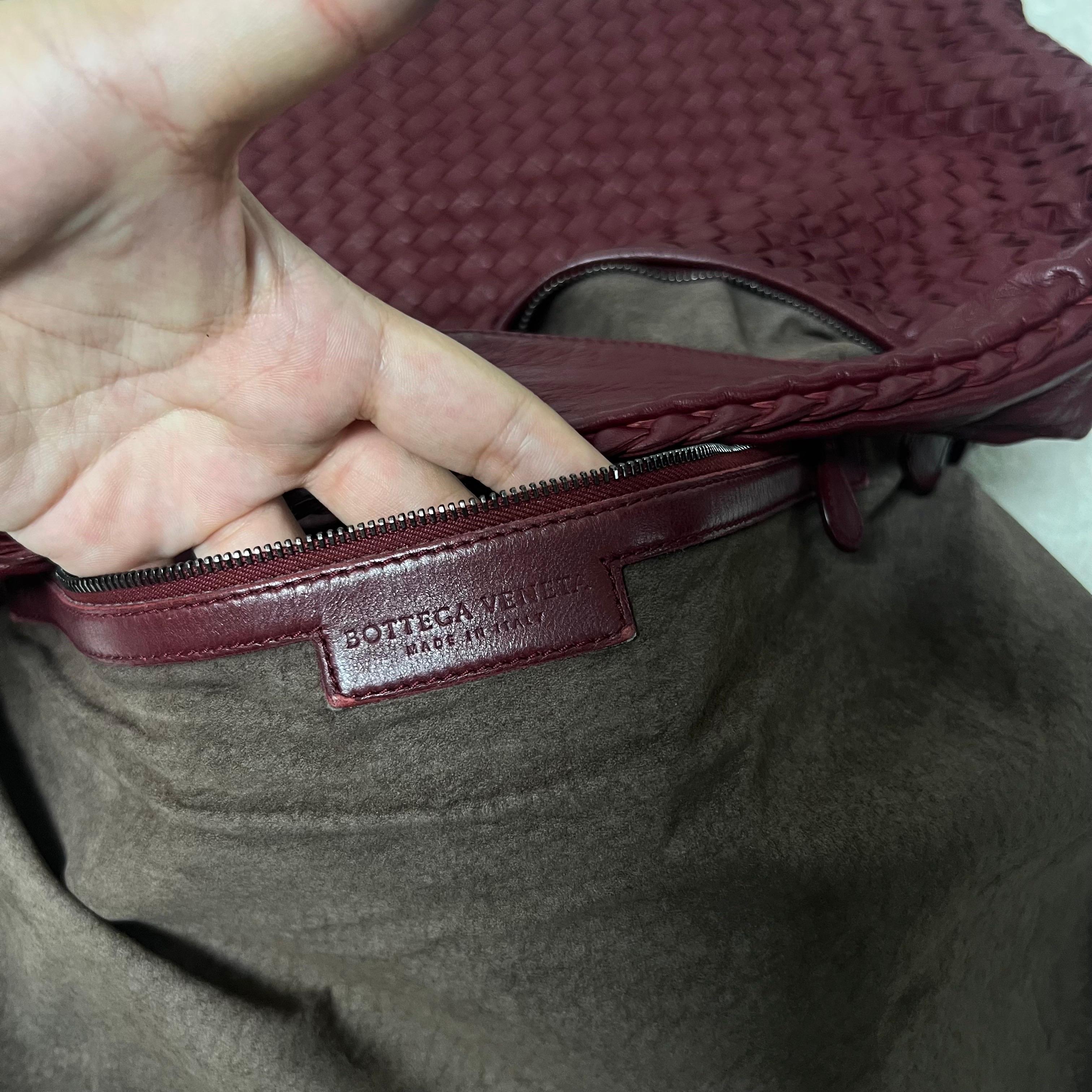 Bottega Veneta Sac à main en cuir bourgogne Maxi 50cm en vente 7