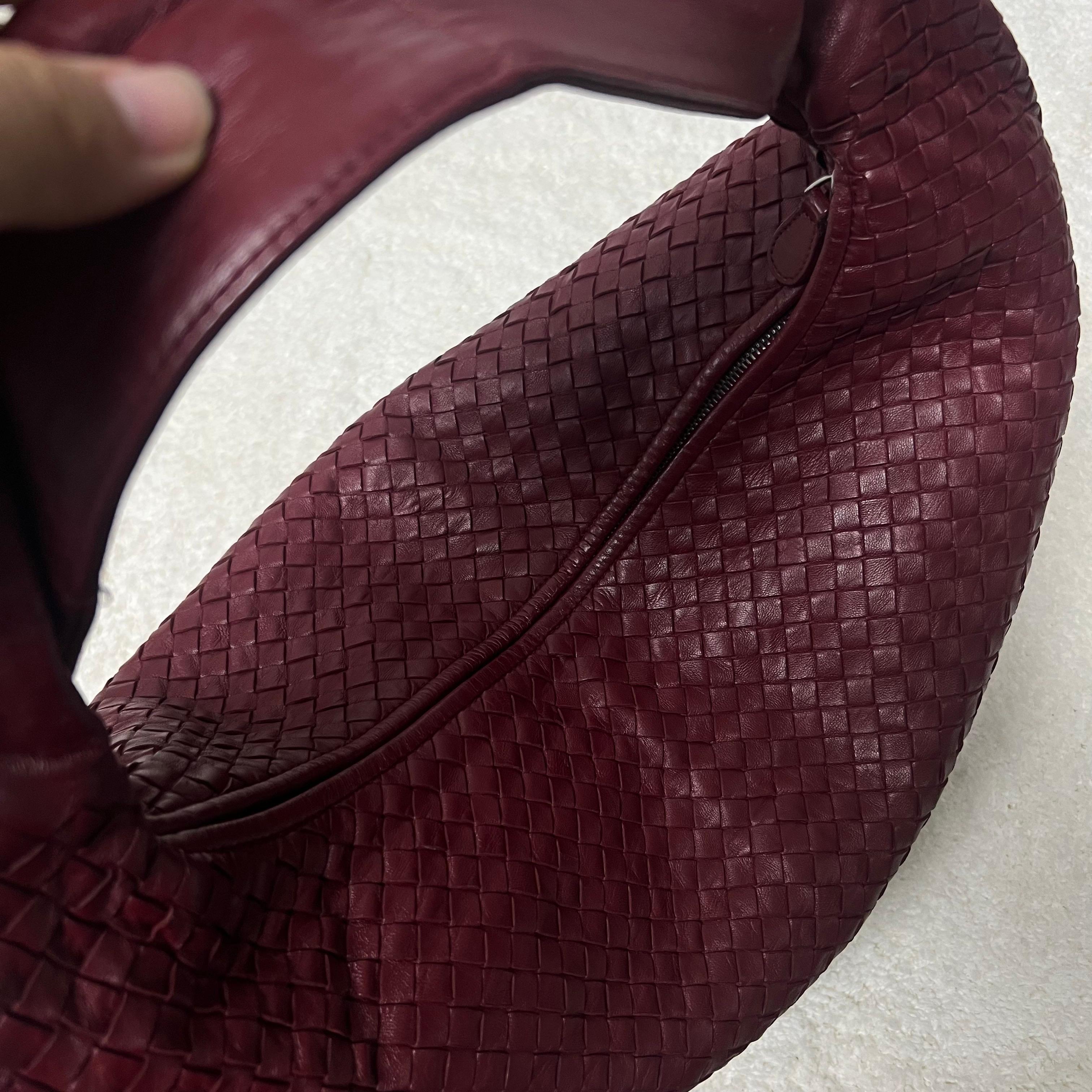 Bottega Veneta Sac à main en cuir bourgogne Maxi 50cm en vente 4