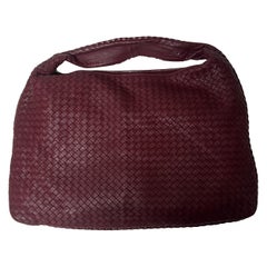 Bottega Veneta Sac à main en cuir bourgogne Maxi 50cm