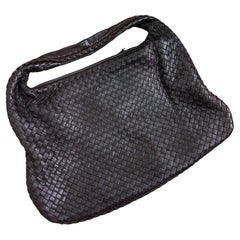 Bottega Veneta Veneta Hobo Dark Chocolate Brown Intreciatto Leather Bag 47cm