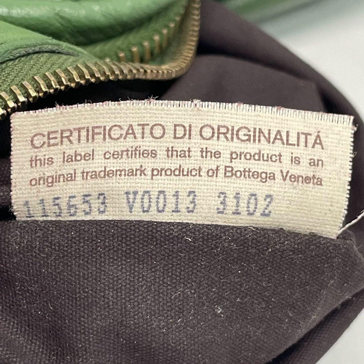 Bottega Veneta Veneta Hobo Dark Green Lambskin Leather 40cm For Sale 7