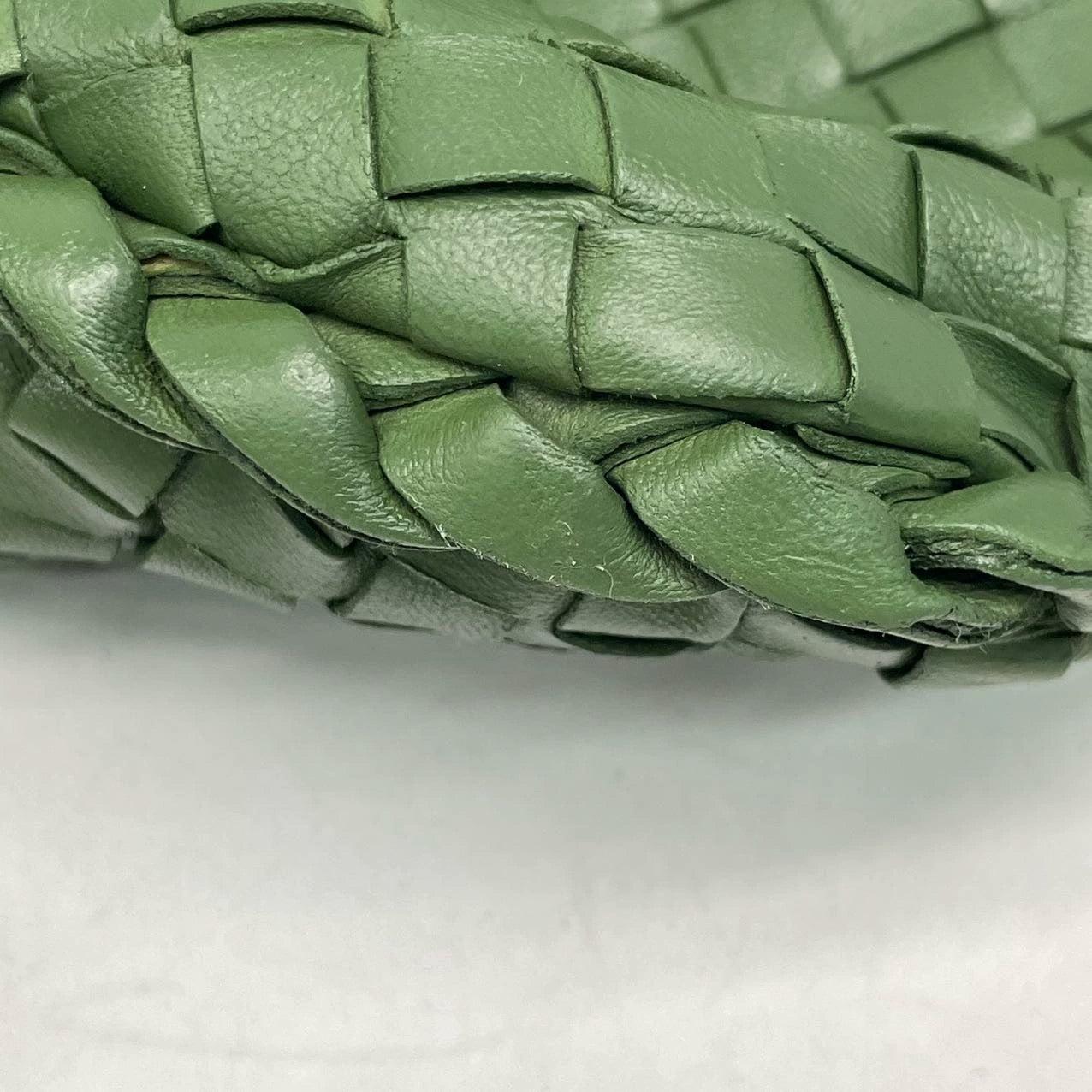 Bottega Veneta Veneta Hobo Dark Green Lambskin Leather 40cm For Sale 9