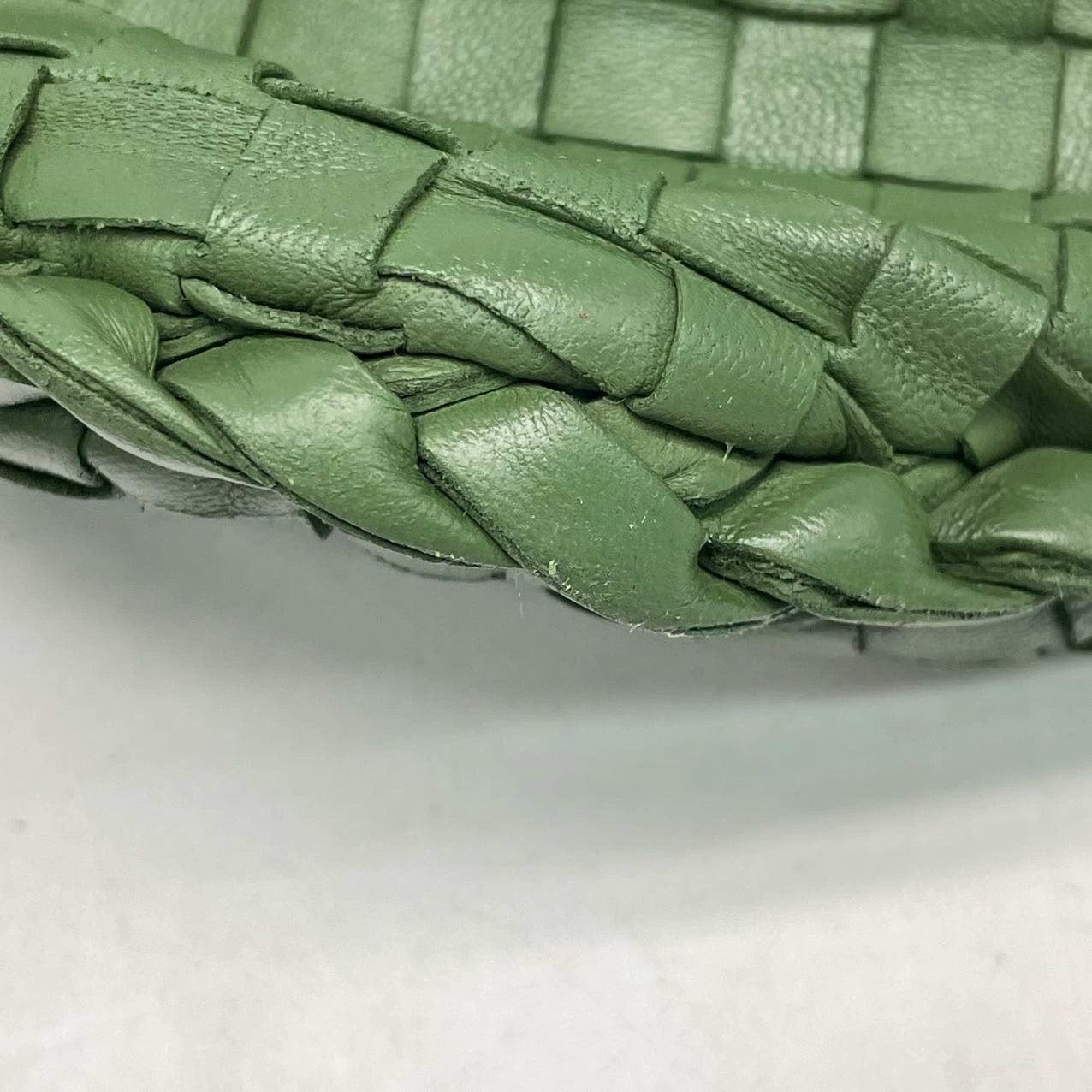 Bottega Veneta Veneta Hobo Dark Green Lambskin Leather 40cm For Sale 10