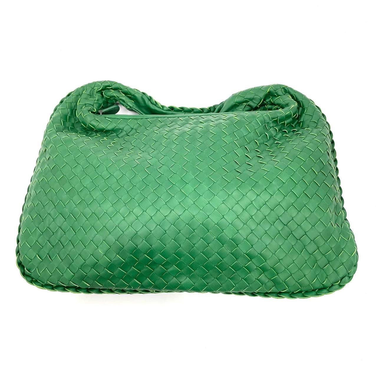 Bottega Veneta Veneta Hobo Dark Green Lambskin Leather 40cm
 These are professional photos of the actual bag.
 This Bottega Veneta Veneta Bag is an exceptional piece of luxury, crafted from iconic lambskin leather with the instantly recognizable