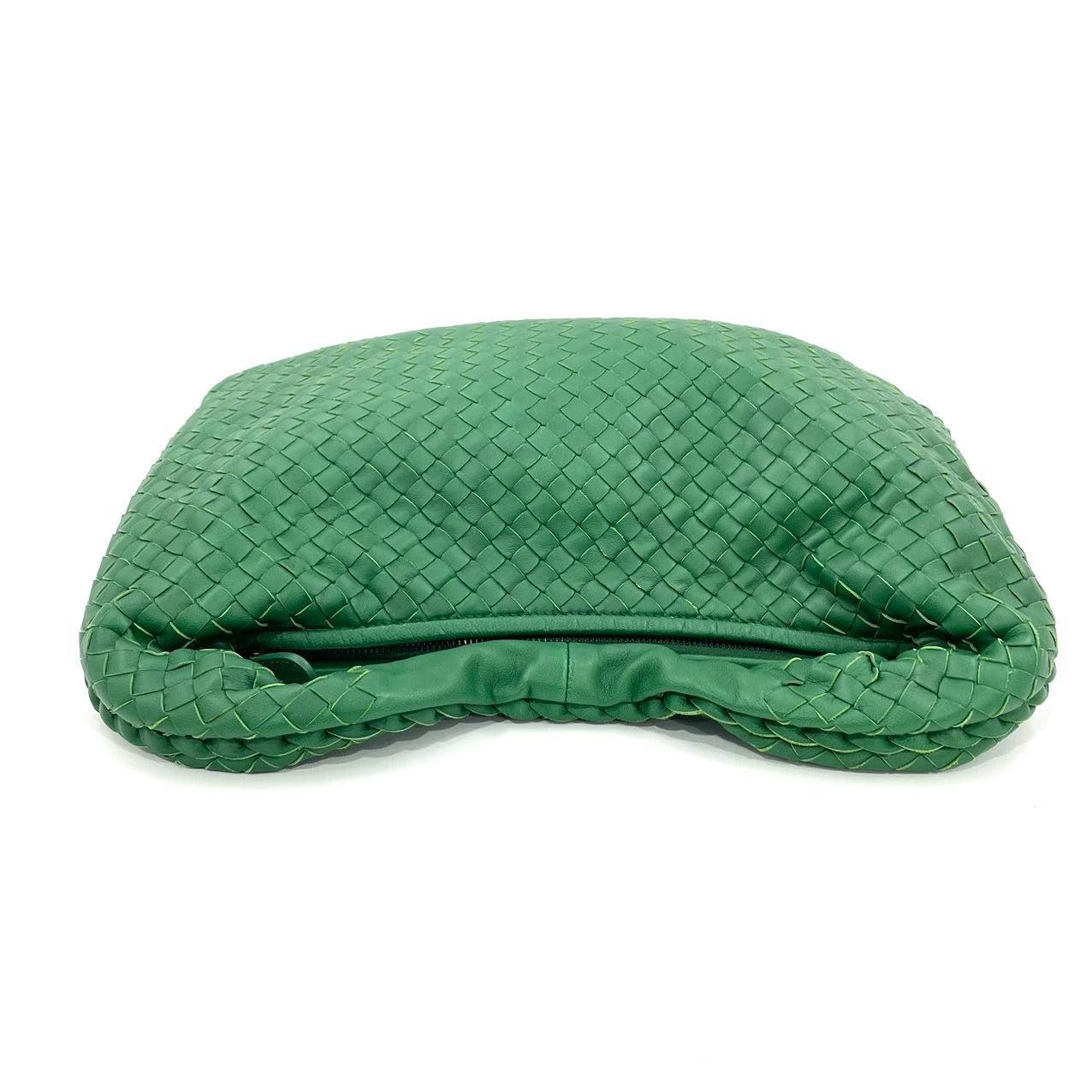 Bottega Veneta Veneta Hobo Dark Green Lambskin Leather 40cm For Sale 1
