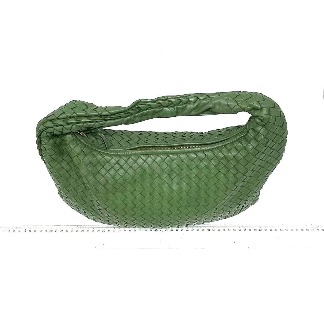 Women's Bottega Veneta Veneta Hobo Dark Green Lambskin Leather 40cm For Sale