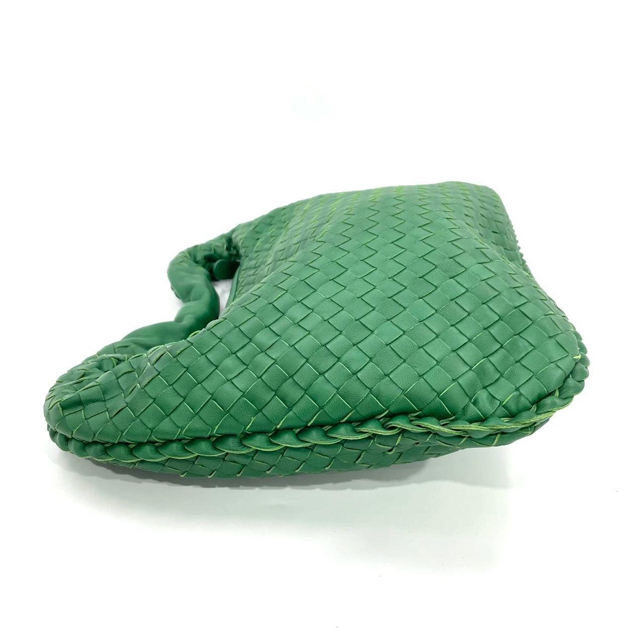 Bottega Veneta Veneta Hobo Dark Green Lambskin Leather 40cm For Sale 2