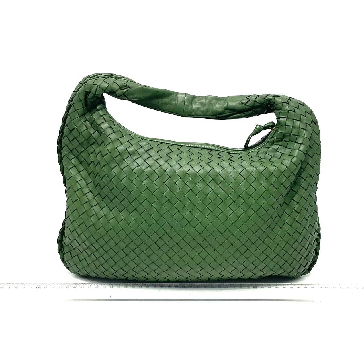 Bottega Veneta Veneta Hobo Dark Green Lambskin Leather 40cm For Sale 1