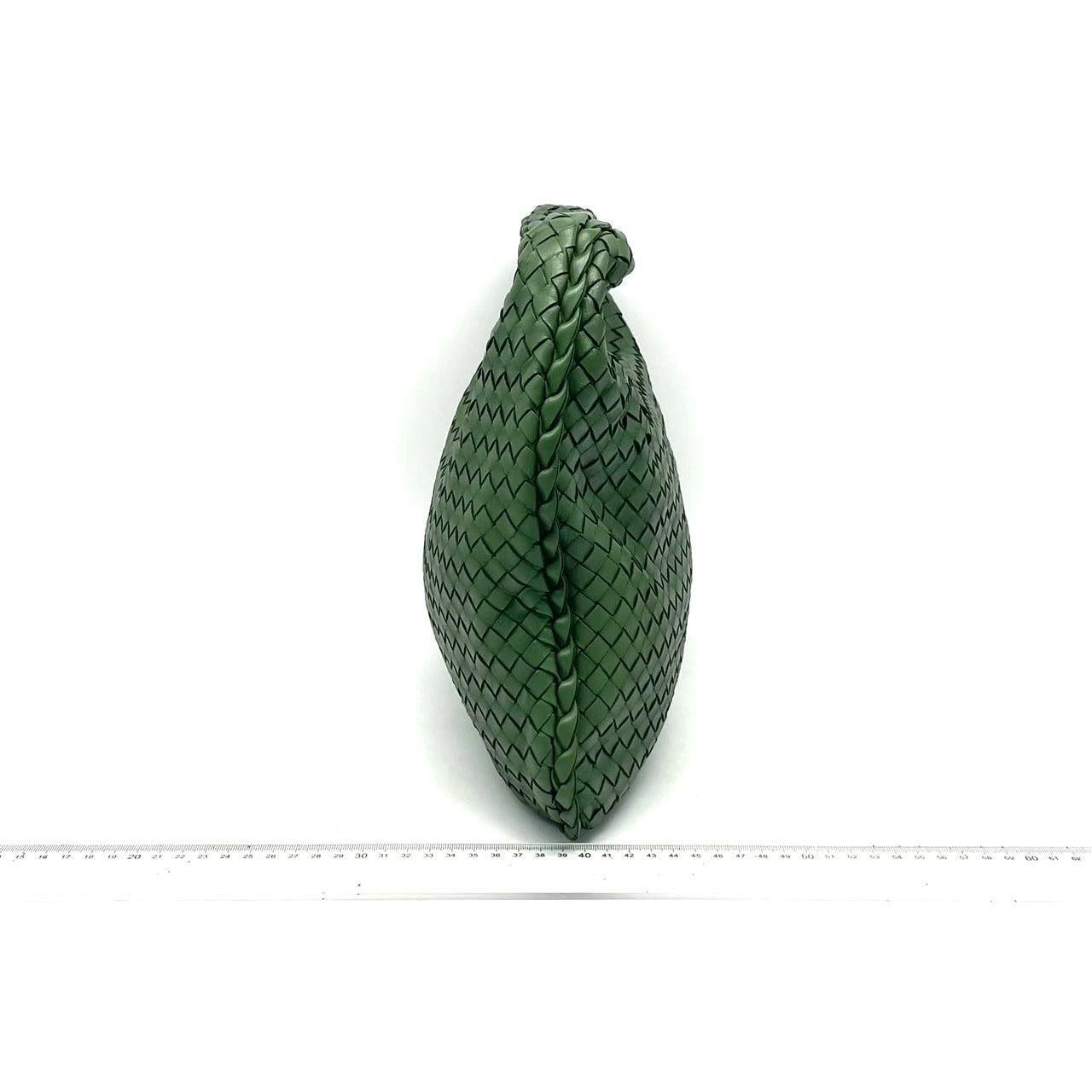 Bottega Veneta Veneta Hobo Dark Green Lambskin Leather 40cm For Sale 4