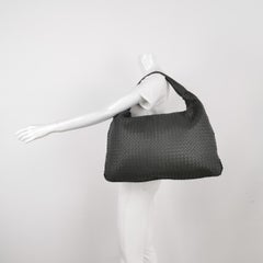Bottega Veneta Veneta Hobo Dark Grey Leather Bag Maxi 55cm