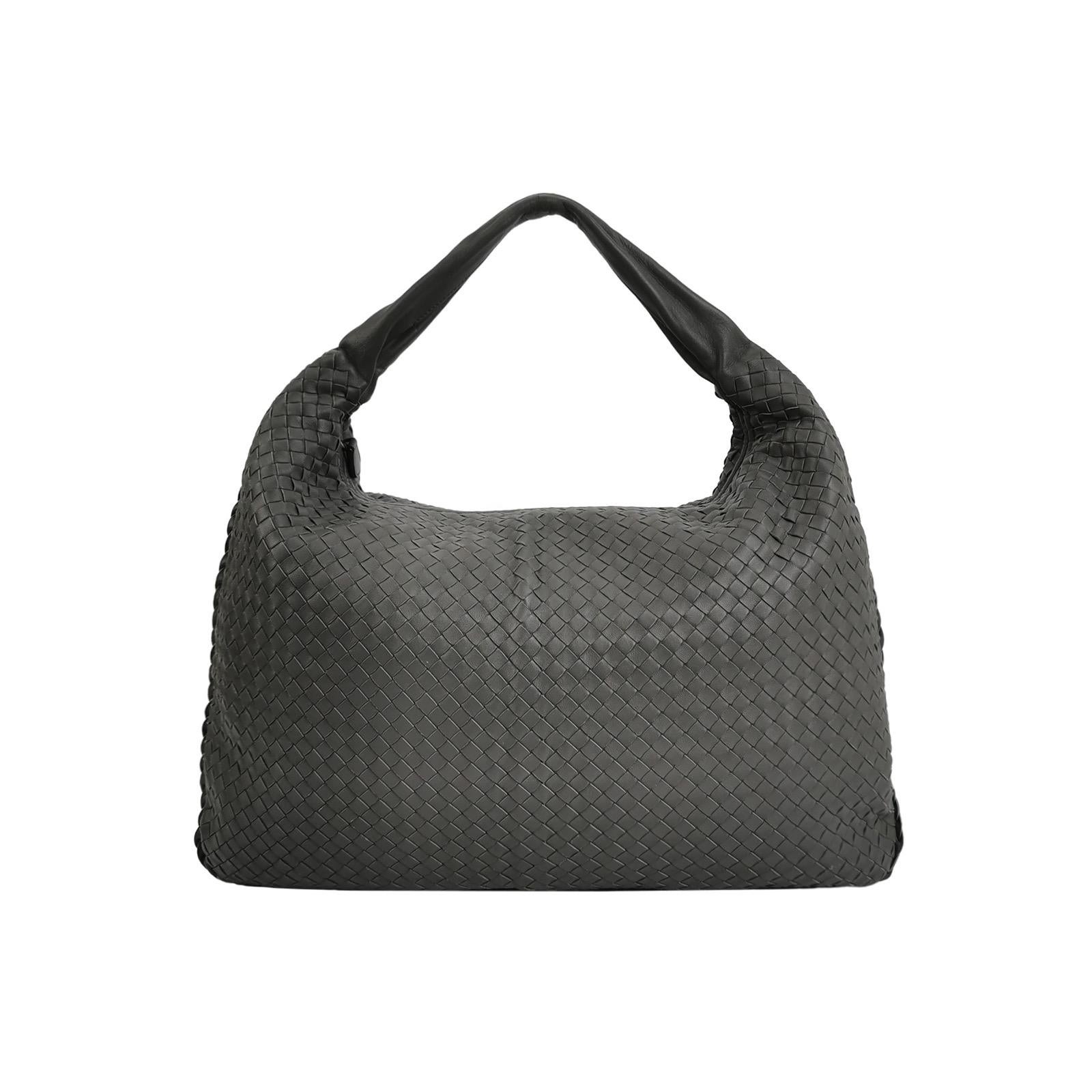 Bottega Veneta Hobo Grigio Scuro in pelle Maxi 55cm