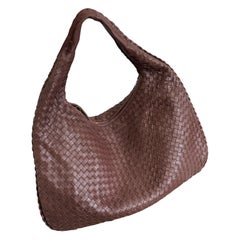 Bottega Veneta Hobo Intrecciato Chocolat Marron Moyen Cuir d
Agneau