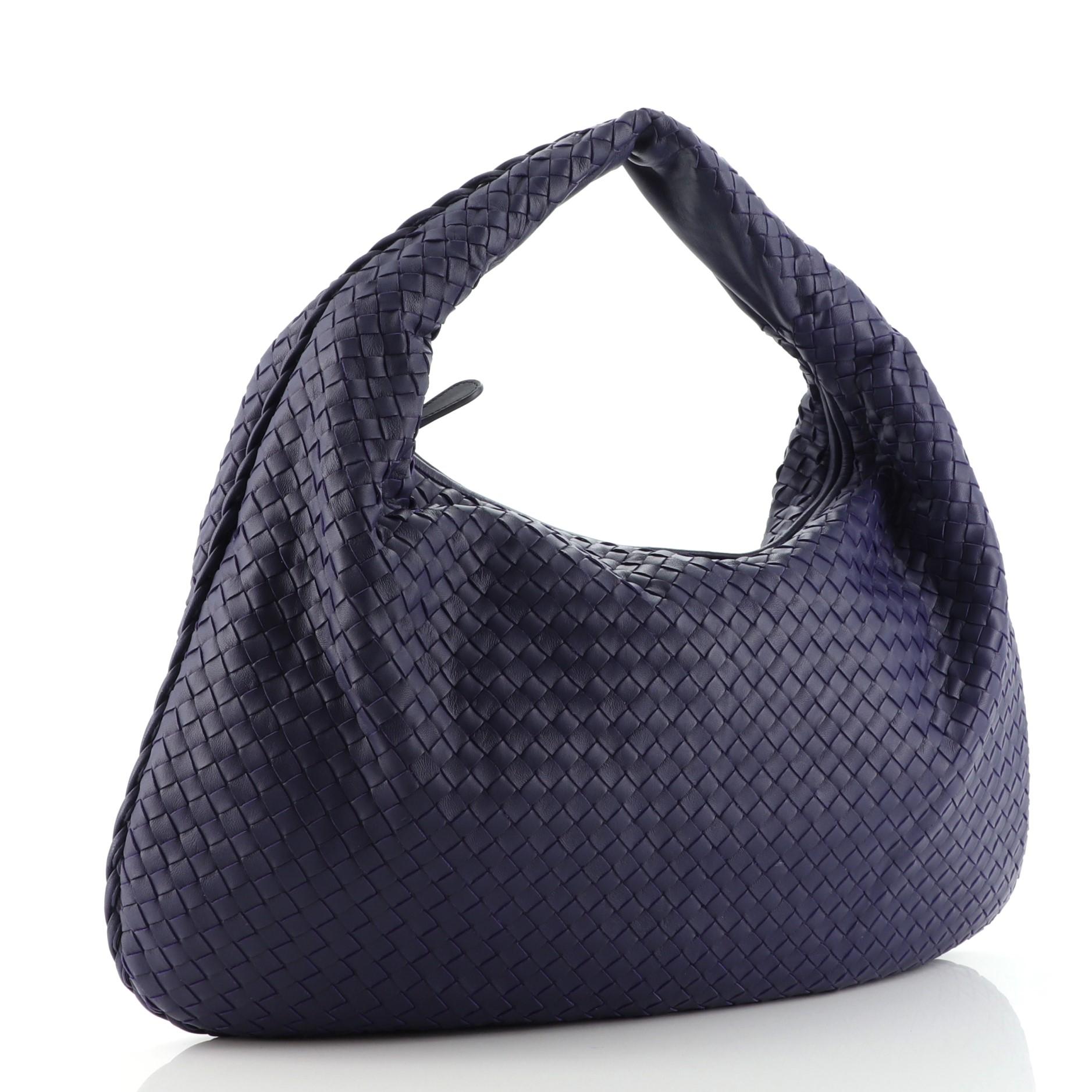Großer Hobo Intrecciato Nappa von Bottega Veneta (Schwarz)