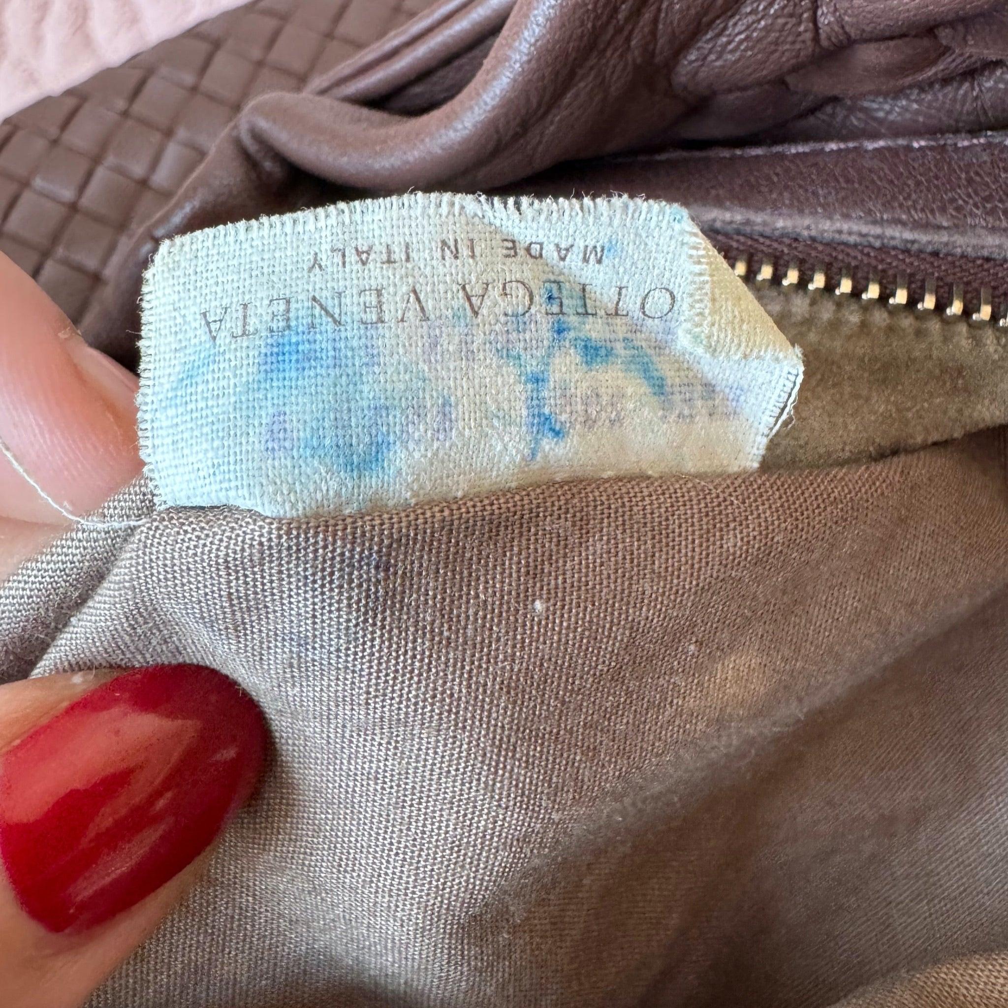 Bottega Veneta Veneta Hobo Intrecciato Purple Brown 45cm Lambskin Leather For Sale 9