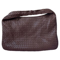 Bottega Veneta Hobo Intrecciato Viola Marrone 45cm Pelle d'Agnello