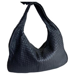 Used Bottega Veneta Veneta Hobo Large Black 54cm Lambskin Leather