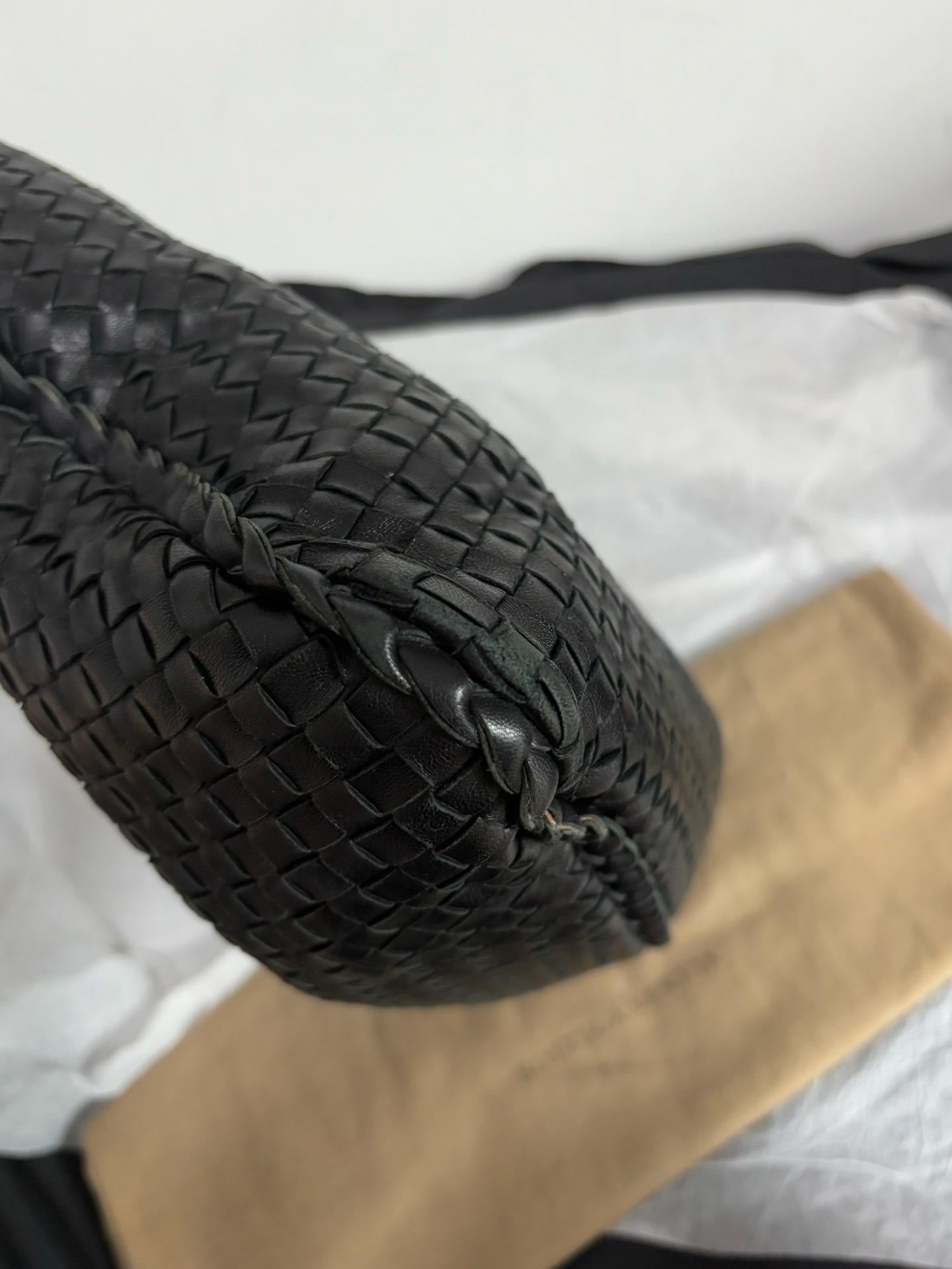 Bottega Veneta Hobo Large Cuir Noir 48cm en vente 6