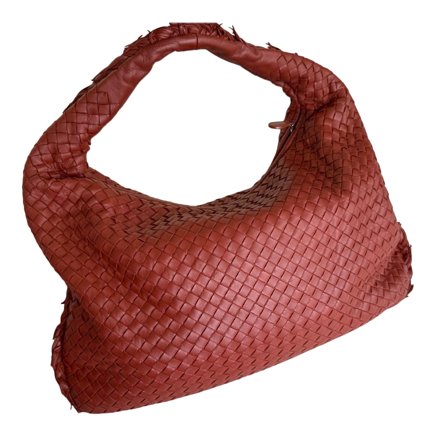 Bottega Veneta Veneta Hobo Large Burgundy 47cm Lambskin Leather