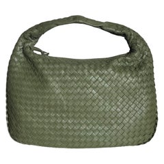 Bottega Veneta Veneta Hobo Large Dark Green 45cm Lambskin Leather