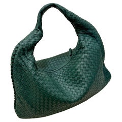 Bottega Veneta Veneta Hobo Large Dark Green 47cm Lambskin Leather