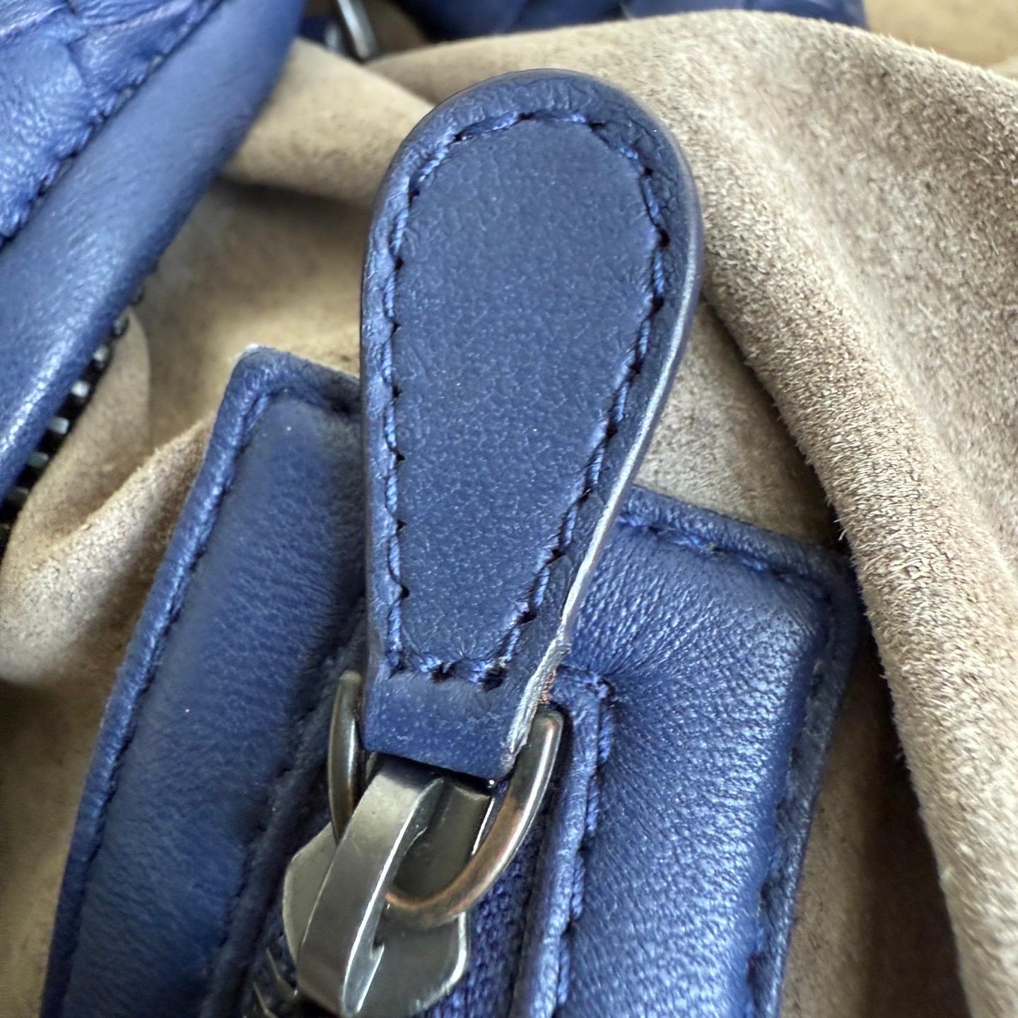 Bottega Veneta Veneta Hobo Large Navy Intrecciato Leather Bag 47cm 11