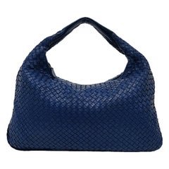 Bottega Veneta Veneta Hobo Large Navy Intrecciato Leather Bag 48cm