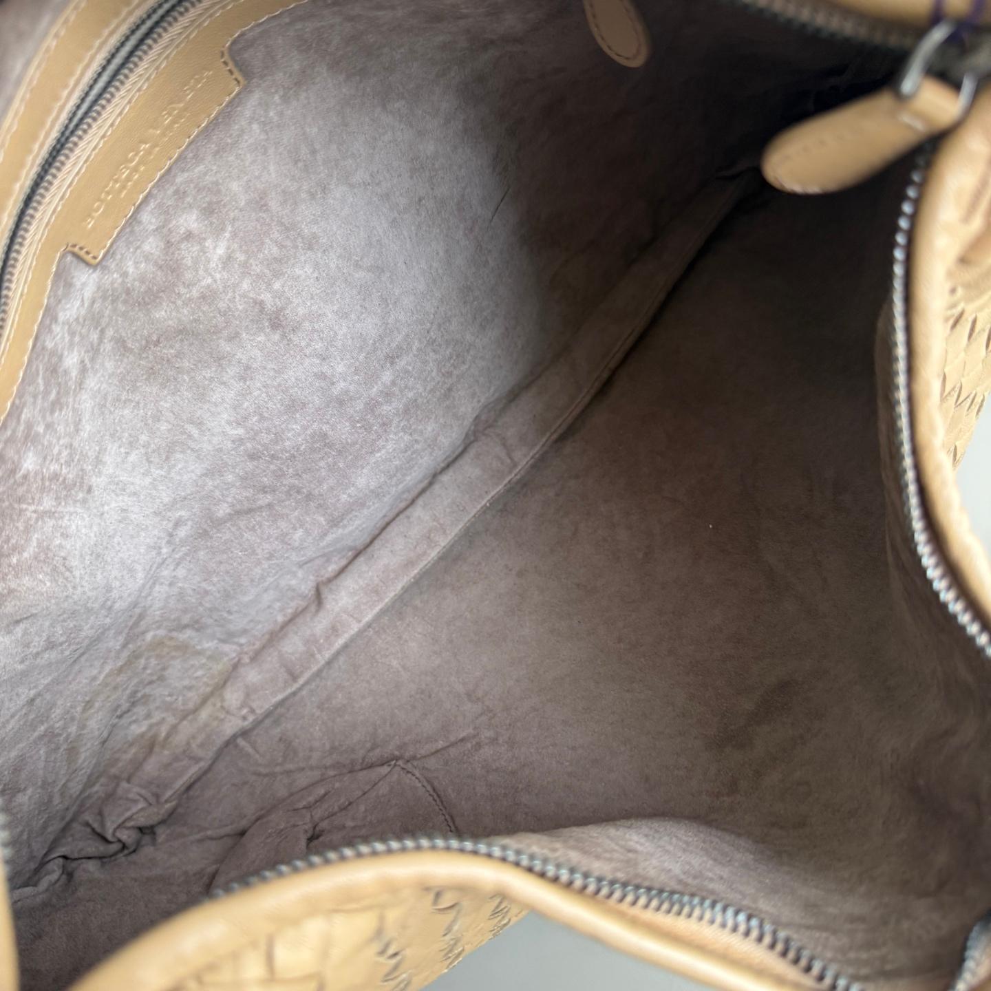 Bottega Veneta Veneta Hobo Light Beige Brown Intrecciato Ledertasche 47cm im Angebot 11