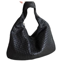 Bottega Veneta Veneta Hobo Maxi Schwarz Leder 51cm