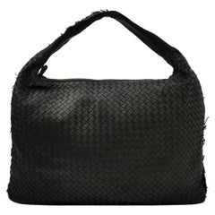 Bottega Veneta Veneta Hobo Maxi Black Tiny Fringes Leather 51cm
