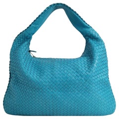 Bottega Veneta Veneta Hobo Maxi Blue Intrecciato Leather 52cm