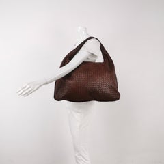 Bottega Veneta Veneta Hobo Maxi Dark Brown Calfskin Leather 52cm