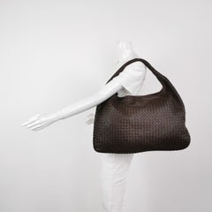 Bottega Veneta Veneta Hobo Maxi Dark Brown Lambskin Leather 52cm