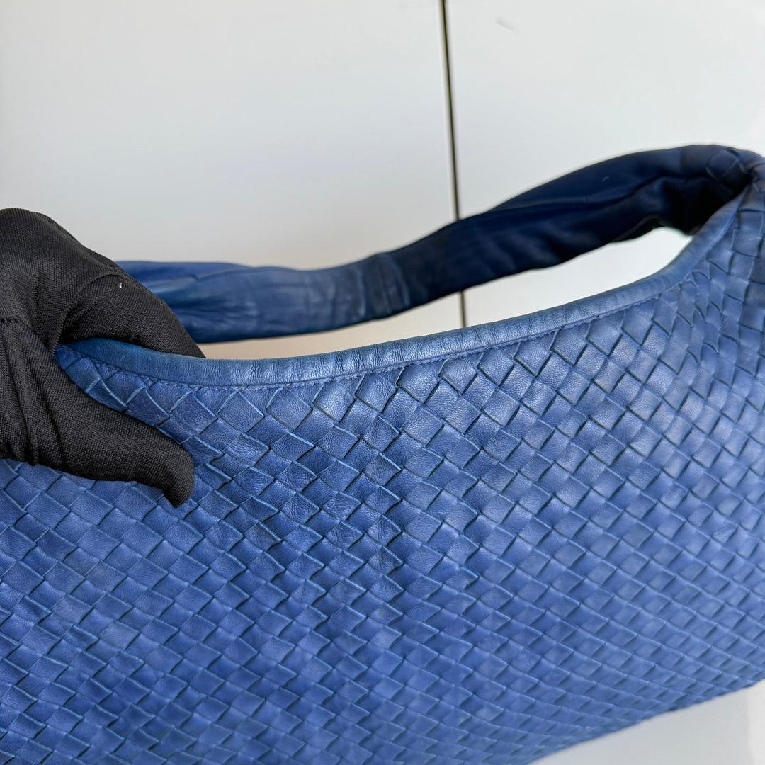Bottega Veneta Veneta Hobo Maxi Piel Intrecciato Azul Marino Oscuro 52cm 6