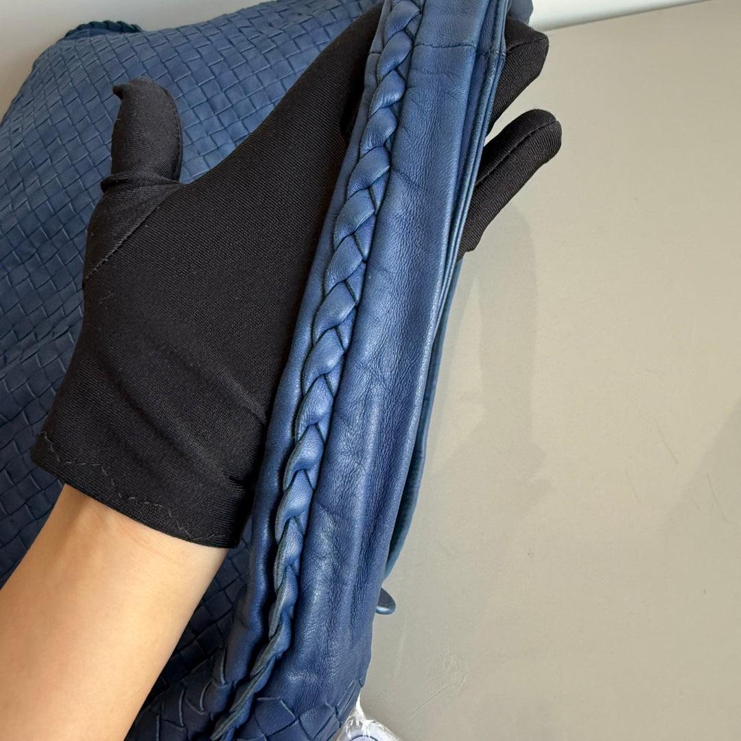 Bottega Veneta Veneta Hobo Maxi Piel Intrecciato Azul Marino Oscuro 52cm 10