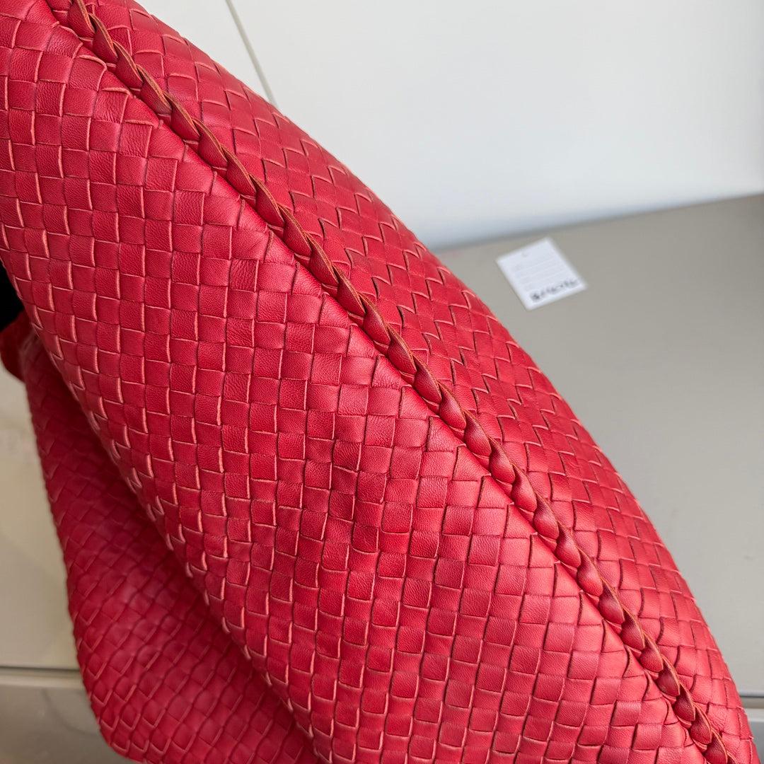 Bottega Veneta Veneta Hobo Maxi Piel Rojo Oscuro 51cm en venta 6